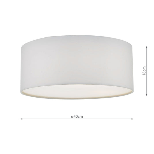 Dar Lighting CIE5215 Cierro 3lt Flush Ivory 40cm - 24164