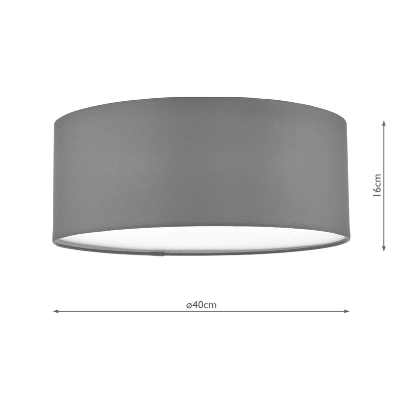 Load image into Gallery viewer, Dar Lighting CIE5239 Cierro 3lt Flush Grey 40cm - 34954
