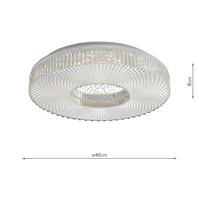 Load image into Gallery viewer, Dar Lighting CIM5008 Cimona Flush Acrylic Medium LED - 24979
