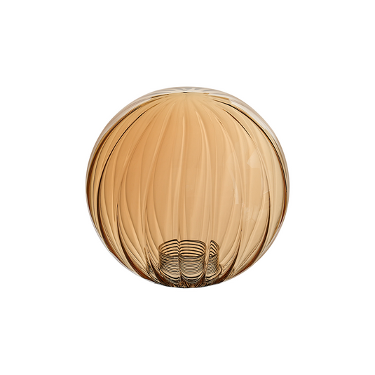 C-Lighting Clay 150mm Round Segment Glass Shade, Amber Plated - 52000