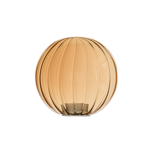 C-Lighting Clay 150mm Round Segment Glass Shade, Amber Plated - 52000