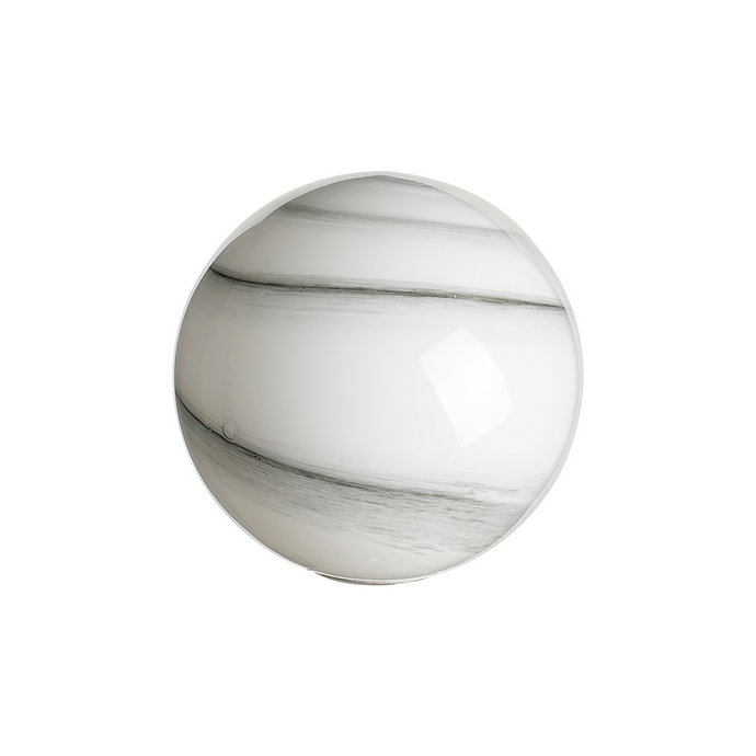 C-Lighting Clay 150mm Round Marble Effect Glass Shade, White / Grey - 52001