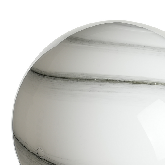 C-Lighting Clay 150mm Round Marble Effect Glass Shade, White / Grey - 52001