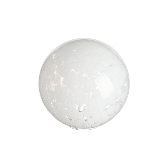 C-Lighting Clay 150mm Round Speckled Glass Shade, White / Clear - 52003