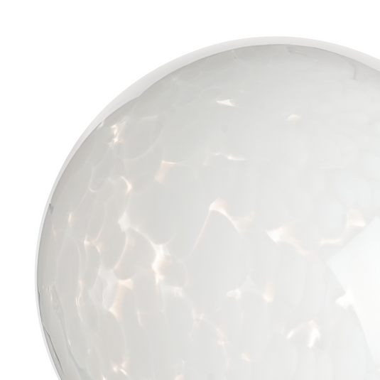 C-Lighting Clay 150mm Round Speckled Glass Shade, White / Clear - 52003