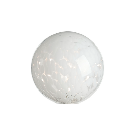 C-Lighting Clay 150mm Round Speckled Glass Shade, White / Clear - 52003