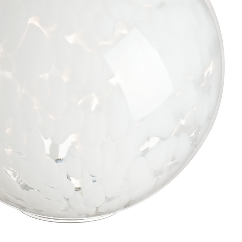 Load image into Gallery viewer, C-Lighting Clay 150mm Round Speckled Glass Shade, White / Clear - 52003
