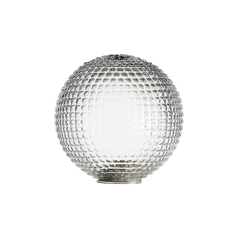 Load image into Gallery viewer, C-Lighting Clay 150mm Round Textured Diamond Pattern Glass Shade, Clear - 52004
