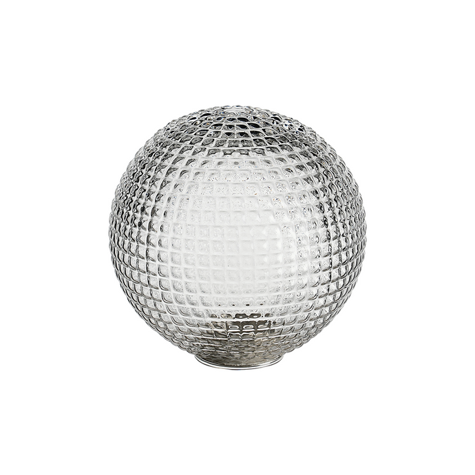 C-Lighting Clay 150mm Round Textured Diamond Pattern Glass Shade, Clear - 52004