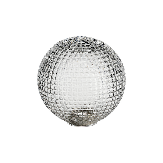 C-Lighting Clay 150mm Round Textured Diamond Pattern Glass Shade, Clear - 52004