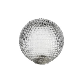 C-Lighting Clay 150mm Round Textured Diamond Pattern Glass Shade, Clear - 52004