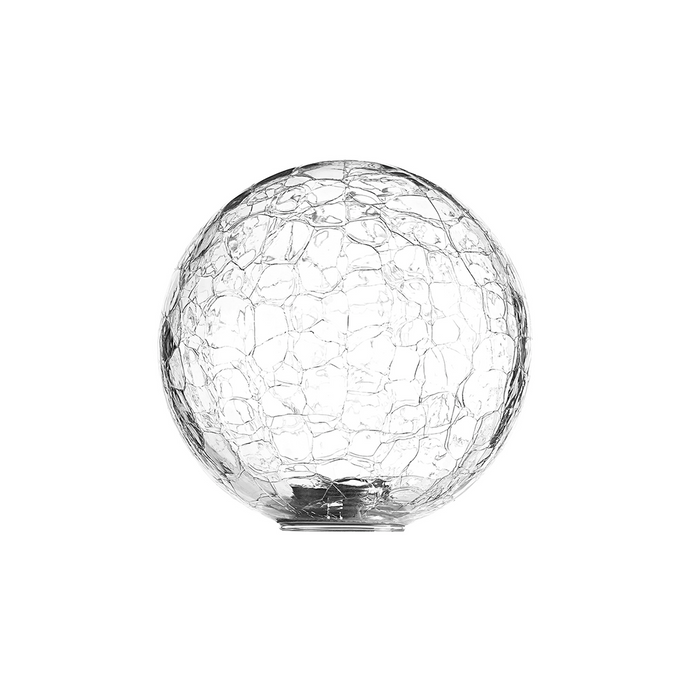 C-Lighting Clay 150mm Round Crackled Glass Shade, Clear - 52005