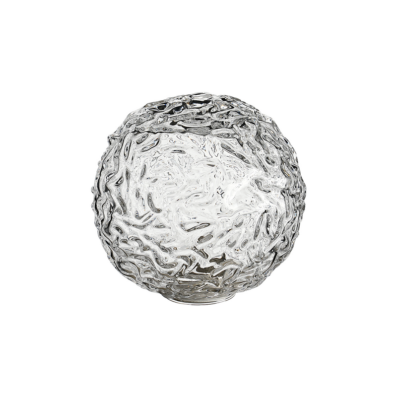 Load image into Gallery viewer, C-Lighting Clay 150mm Round Textured Crumple Glass Shade, Clear - 52006
