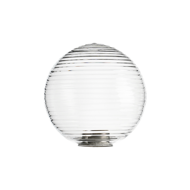 Load image into Gallery viewer, C-Lighting Clay 150mm Round Ribbed Glass Shade, Clear - 52007
