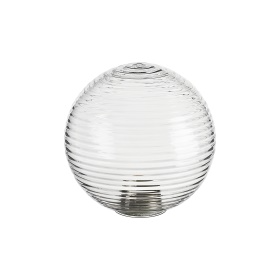 C-Lighting Clay 150mm Round Ribbed Glass Shade, Clear - 52007