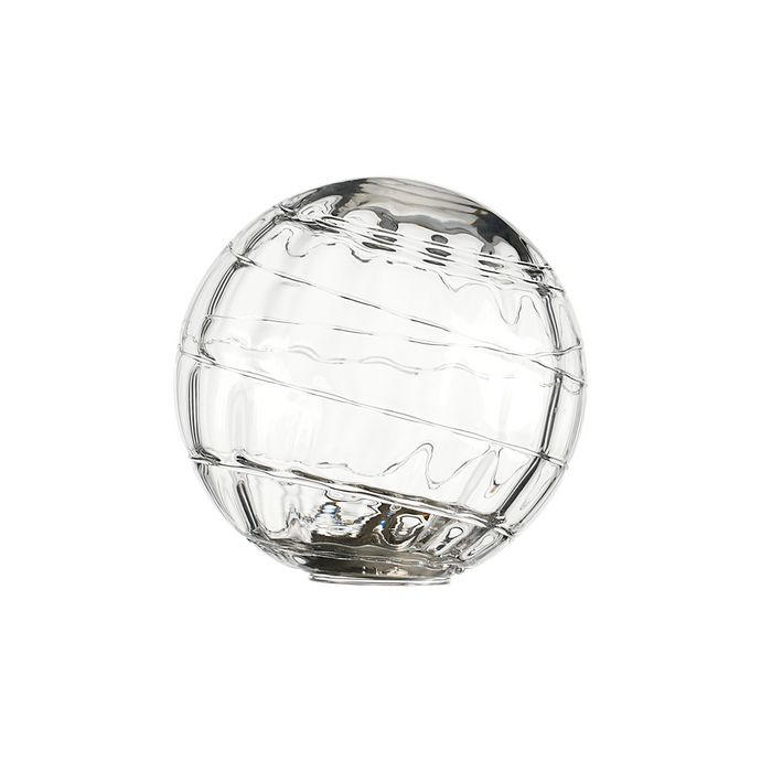 C-Lighting Clay 150mm Round Textured Melting Glass Shade, Clear - 52008