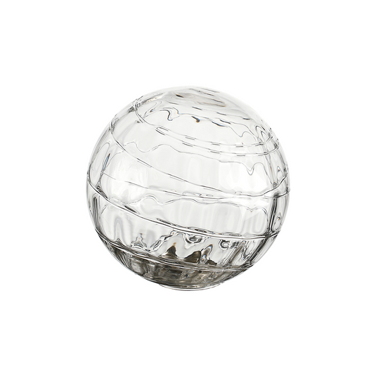 C-Lighting Clay 150mm Round Textured Melting Glass Shade, Clear - 52008