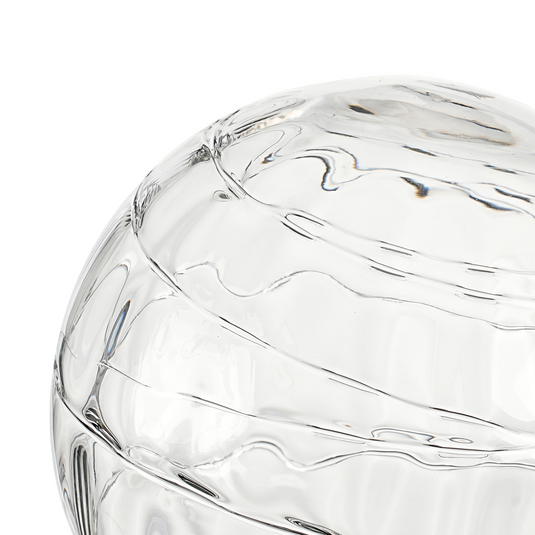 C-Lighting Clay 150mm Round Textured Melting Glass Shade, Clear - 52008