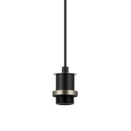 C-Lighting Clay 1.3m Suspension Kit, 1 Light E14, Satin Nickel / Satin Black - 52010