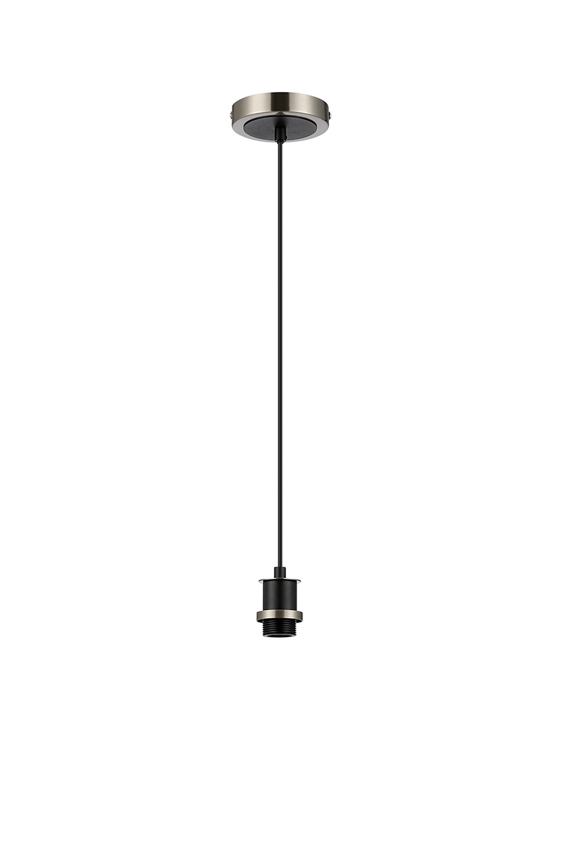 Load image into Gallery viewer, C-Lighting Clay 1.3m Suspension Kit, 1 Light E14, Satin Nickel / Satin Black - 52010
