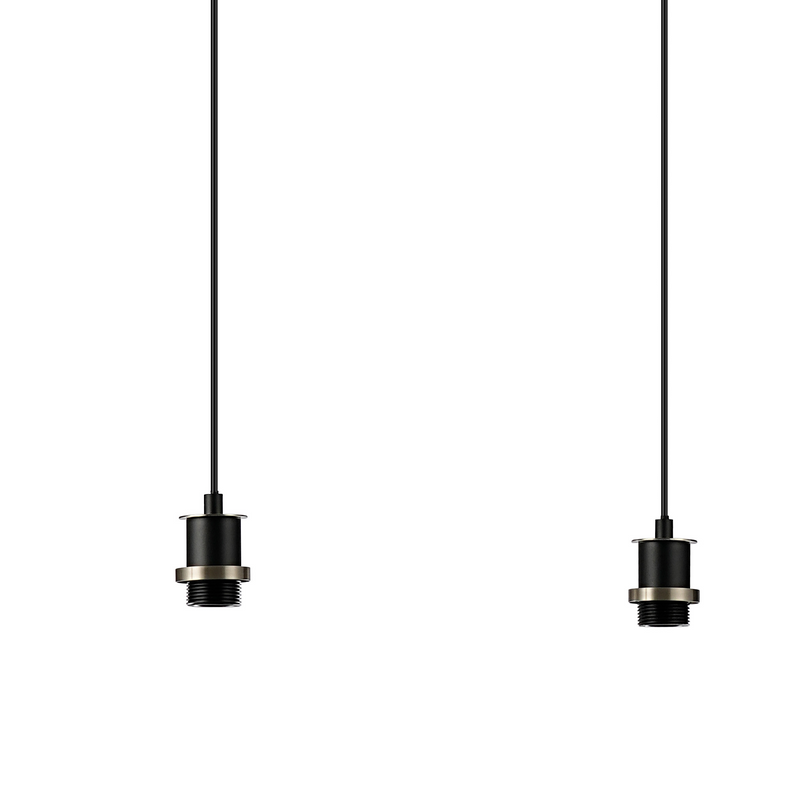 Load image into Gallery viewer, C-Lighting Clay 1.3m Linear Suspension Kit, 4 Light E14, Satin Nickel / Satin Black - 52011
