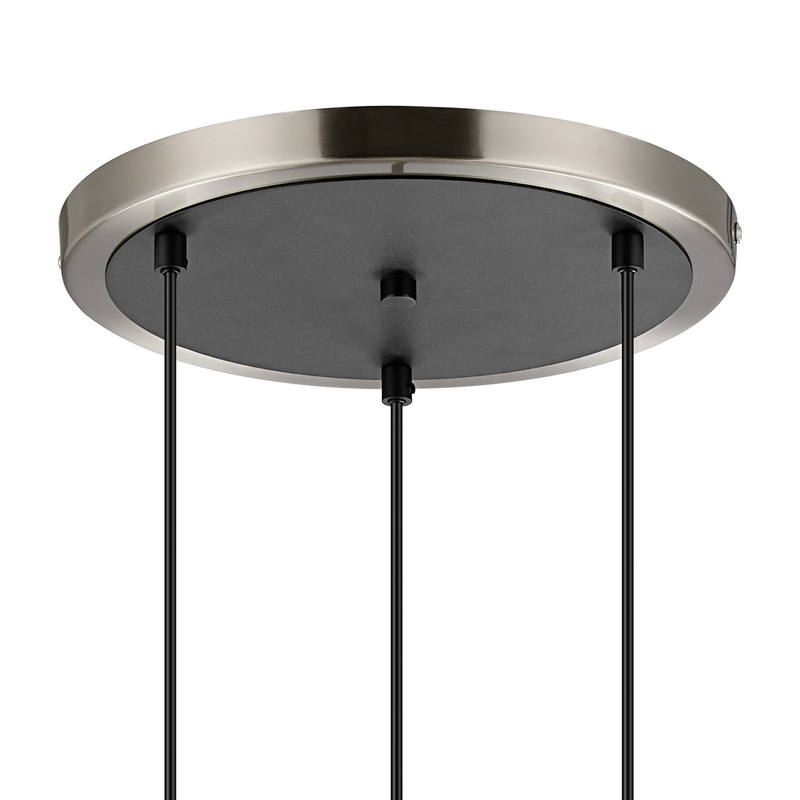 Load image into Gallery viewer, C-Lighting Clay 1.3m Round Suspension Kit, 3 Light E14, Satin Nickel / Satin Black - 52012
