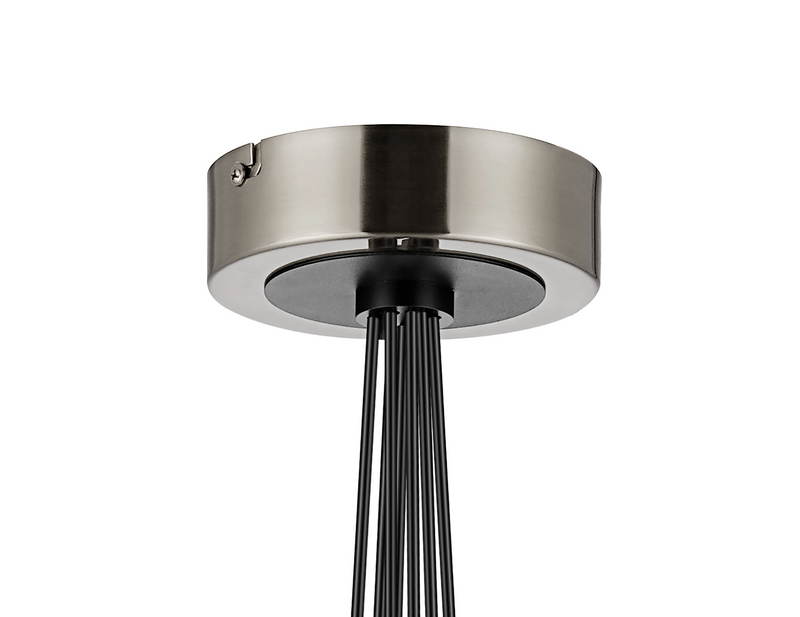 Load image into Gallery viewer, C-Lighting Clay 1.3m Round Cluster Suspension Kit, 7 Light E14, Satin Nickel / Satin - 52014

