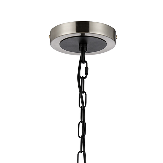 C-Lighting Clay Pendant Frame Only, 8 Light E14, Satin Nickel / Satin Black - 52015