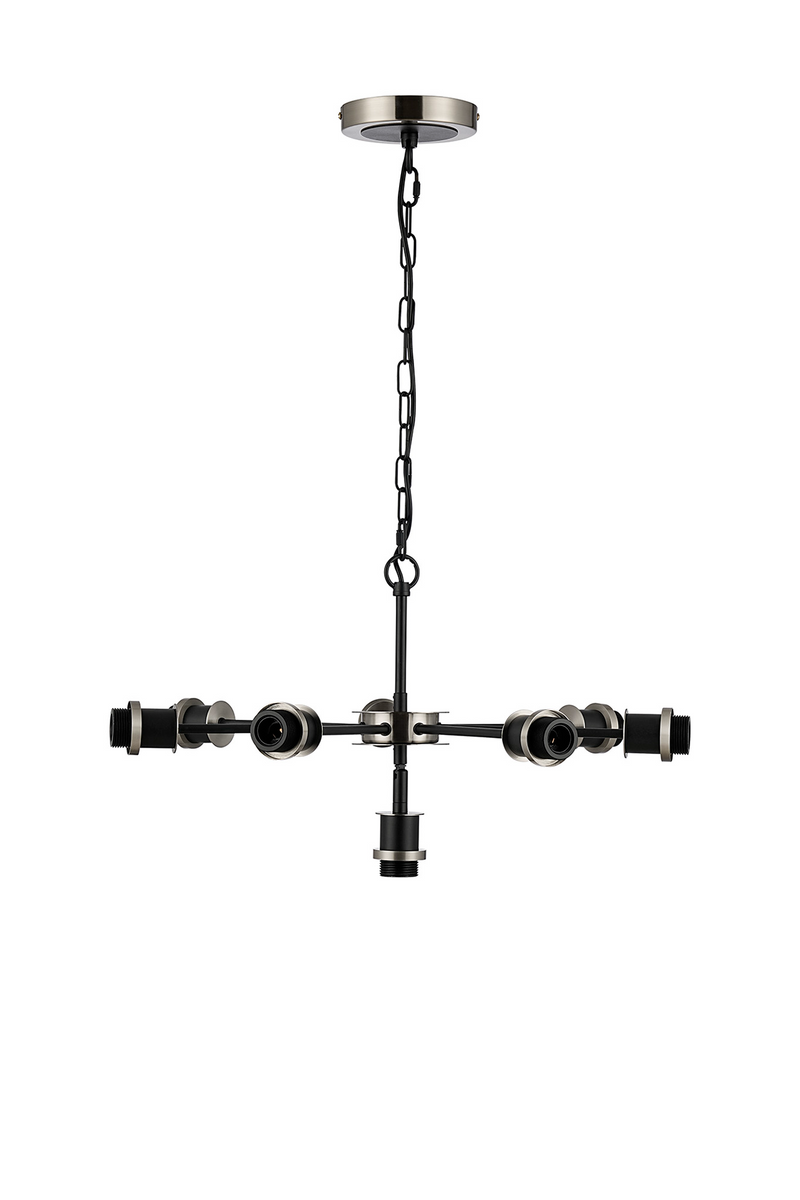 Load image into Gallery viewer, C-Lighting Clay Pendant Frame Only, 8 Light E14, Satin Nickel / Satin Black - 52015
