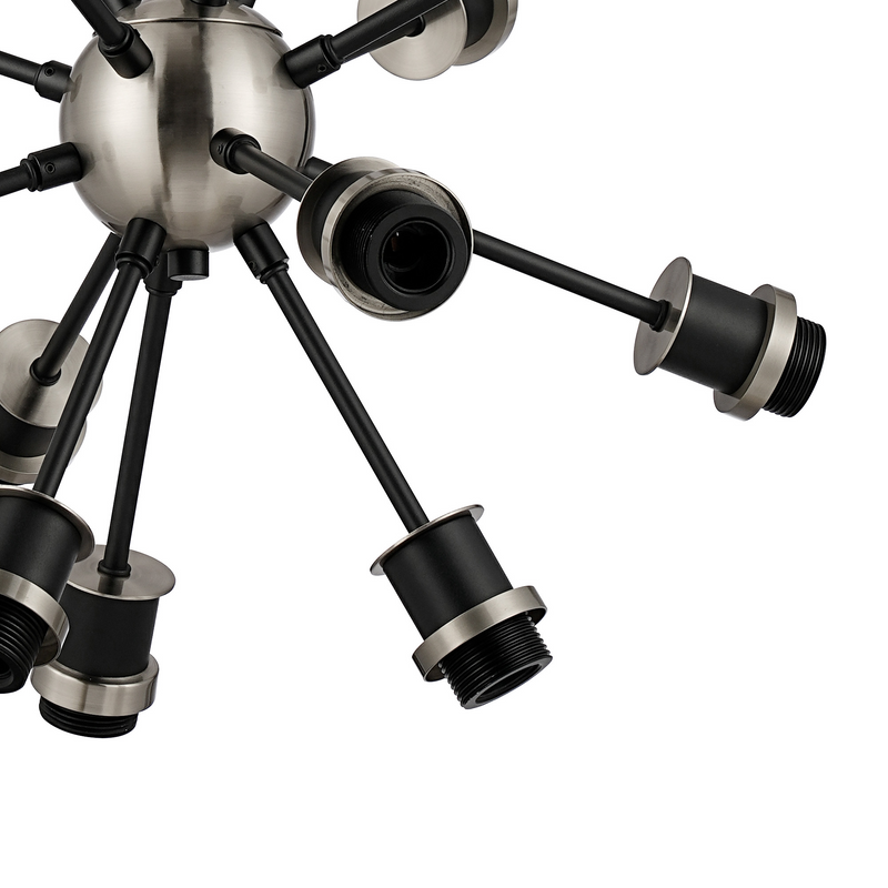 Load image into Gallery viewer, C-Lighting Clay Pendant Frame Only, 14 Light E14, Satin Nickel / Satin Black - 52016
