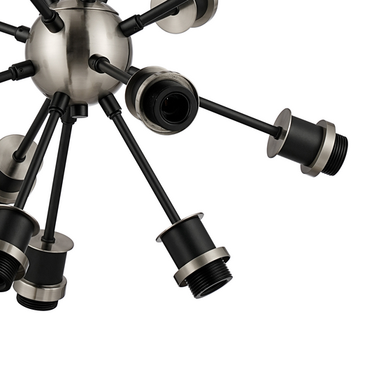 C-Lighting Clay Pendant Frame Only, 14 Light E14, Satin Nickel / Satin Black - 52016