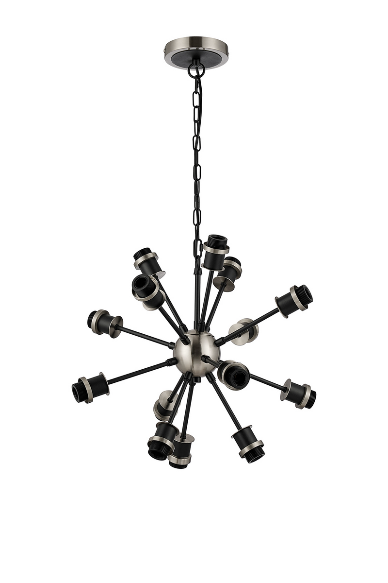 Load image into Gallery viewer, C-Lighting Clay Pendant Frame Only, 14 Light E14, Satin Nickel / Satin Black - 52016

