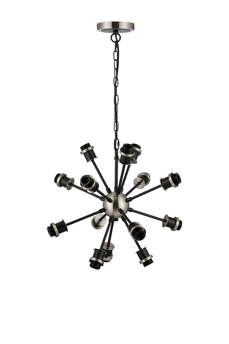 Load image into Gallery viewer, C-Lighting Clay Pendant Frame Only, 14 Light E14, Satin Nickel / Satin Black - 52016
