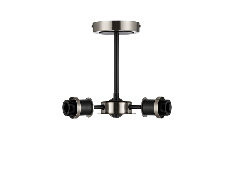 Load image into Gallery viewer, C-Lighting Clay Semi Ceiling Frame Only, 3 Light E14, Satin Nickel / Satin Black - 52017
