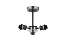Load image into Gallery viewer, C-Lighting Clay Semi Ceiling Frame Only, 3 Light E14, Satin Nickel / Satin Black - 52017

