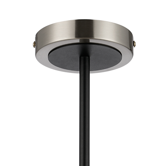 C-Lighting Clay Semi Ceiling Frame Only, 3 Light E14, Satin Nickel / Satin Black - 52017