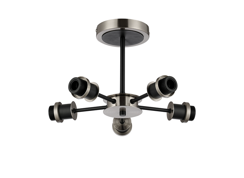 Load image into Gallery viewer, C-Lighting Clay Semi Ceiling Frame Only, 5 Light E14, Satin Nickel / Satin Black  - 52018

