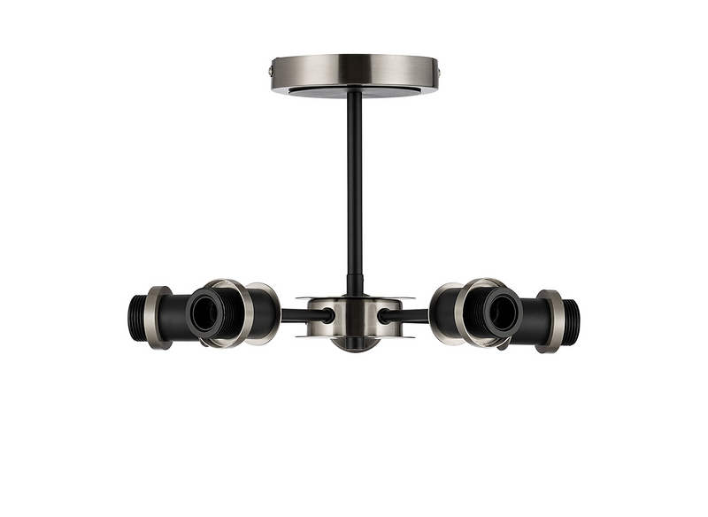 Load image into Gallery viewer, C-Lighting Clay Semi Ceiling Frame Only, 5 Light E14, Satin Nickel / Satin Black  - 52018

