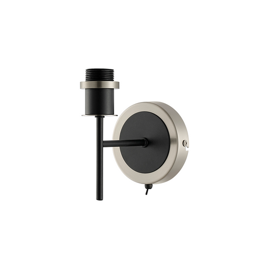 C-Lighting Clay Wall Light Switched Frame Only, 1 Light E14, Satin Nickel / Satin Black - 52019