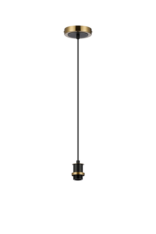 C-Lighting Clay 1.3m Suspension Kit, 1 Light E14, Brass / Satin Black - 52021