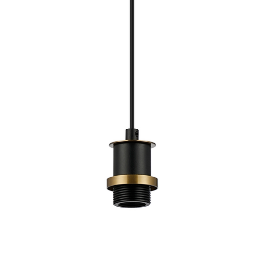 C-Lighting Clay 1.3m Suspension Kit, 1 Light E14, Brass / Satin Black - 52021