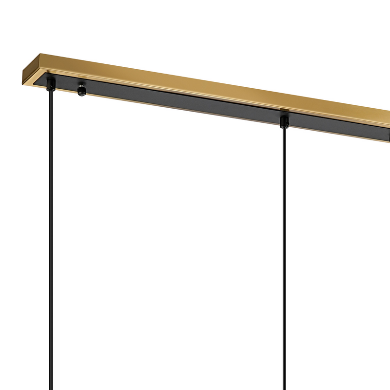 Load image into Gallery viewer, C-Lighting Clay 1.3m Linear Suspension Kit, 4 Light E14, Brass / Satin Black - 52022
