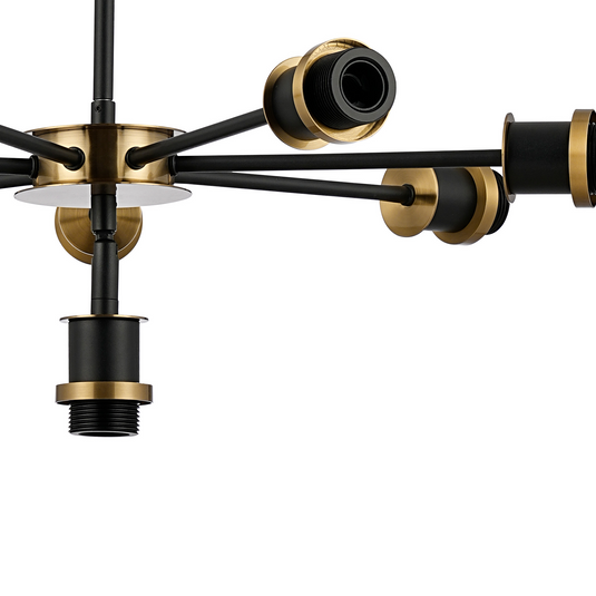 C-Lighting Clay Pendant Frame Only, 8 Light E14, Brass / Satin Black - 52026