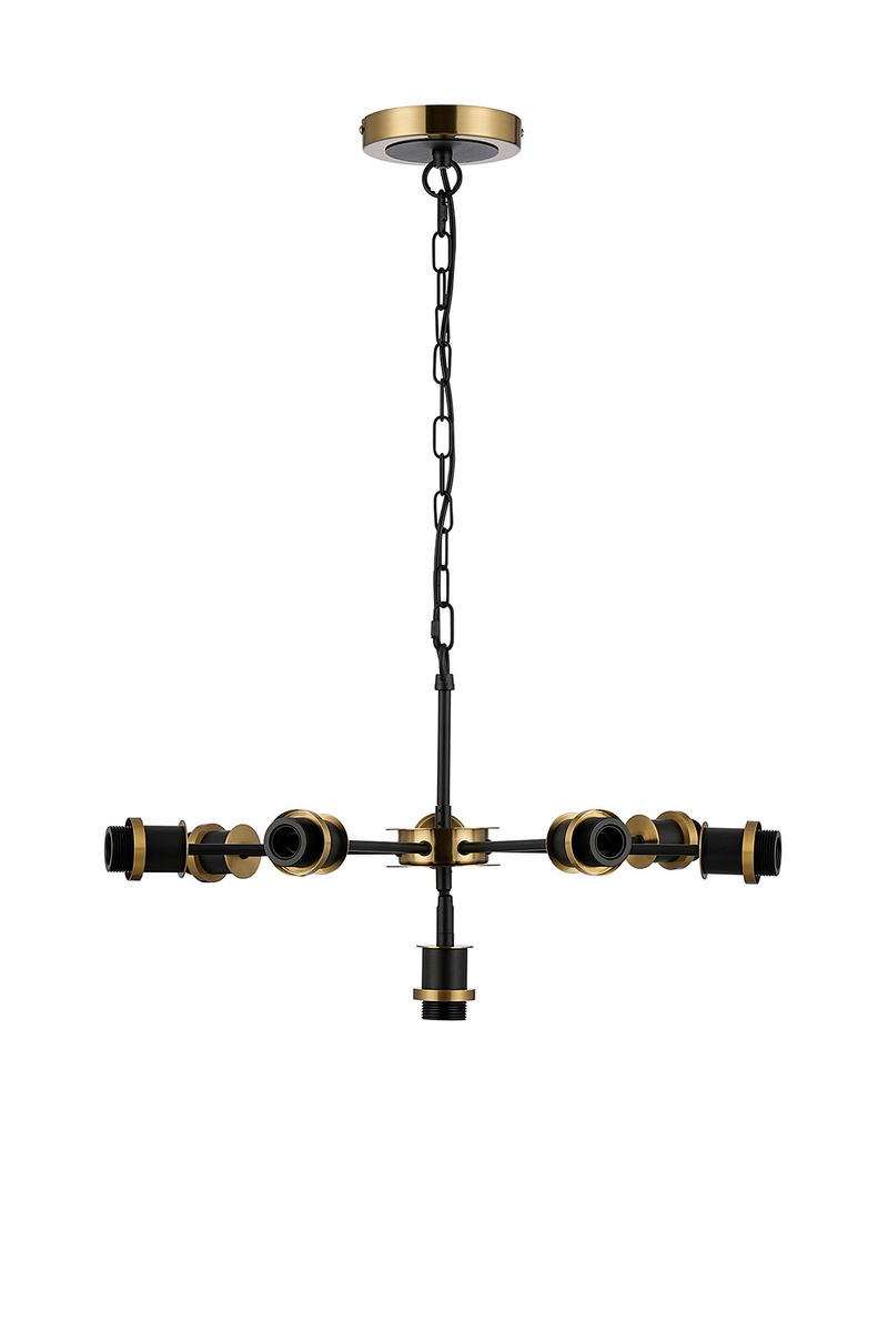 Load image into Gallery viewer, C-Lighting Clay Pendant Frame Only, 8 Light E14, Brass / Satin Black - 52026
