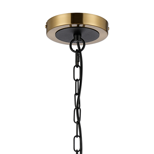 C-Lighting Clay Pendant Frame Only, 8 Light E14, Brass / Satin Black - 52026