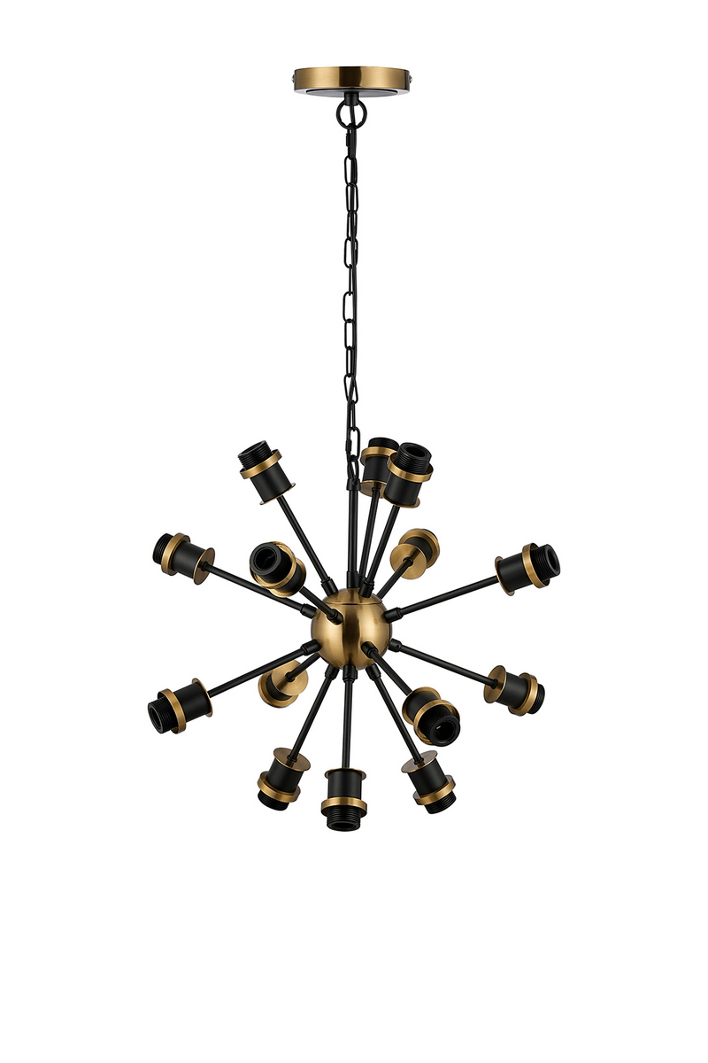 Load image into Gallery viewer, C-Lighting Clay Pendant Frame Only, 14 Light E14, Brass / Satin Black - 52027
