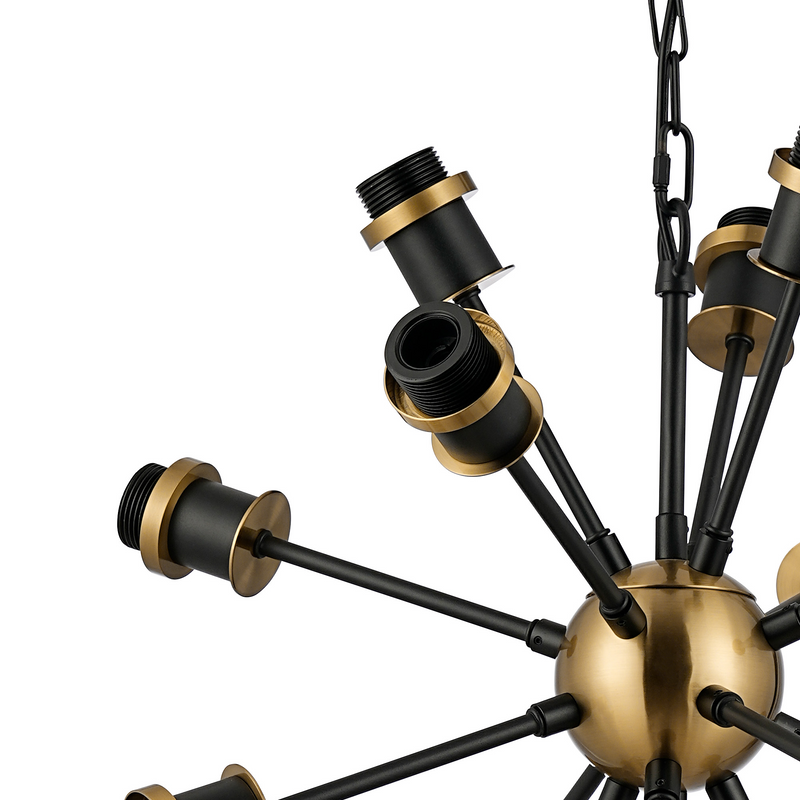 Load image into Gallery viewer, C-Lighting Clay Pendant Frame Only, 14 Light E14, Brass / Satin Black - 52027
