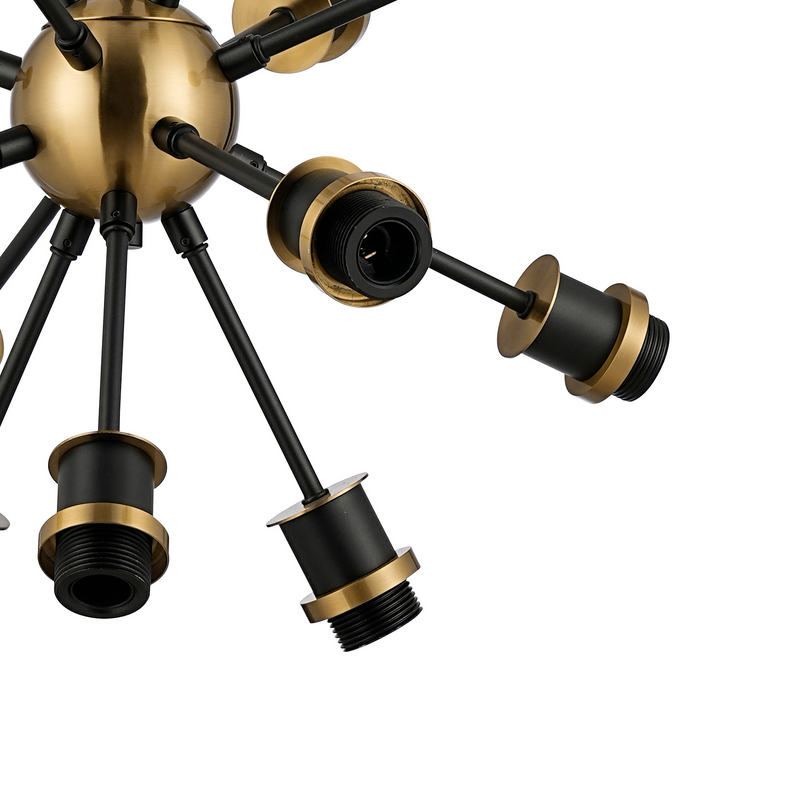 Load image into Gallery viewer, C-Lighting Clay Pendant Frame Only, 14 Light E14, Brass / Satin Black - 52027
