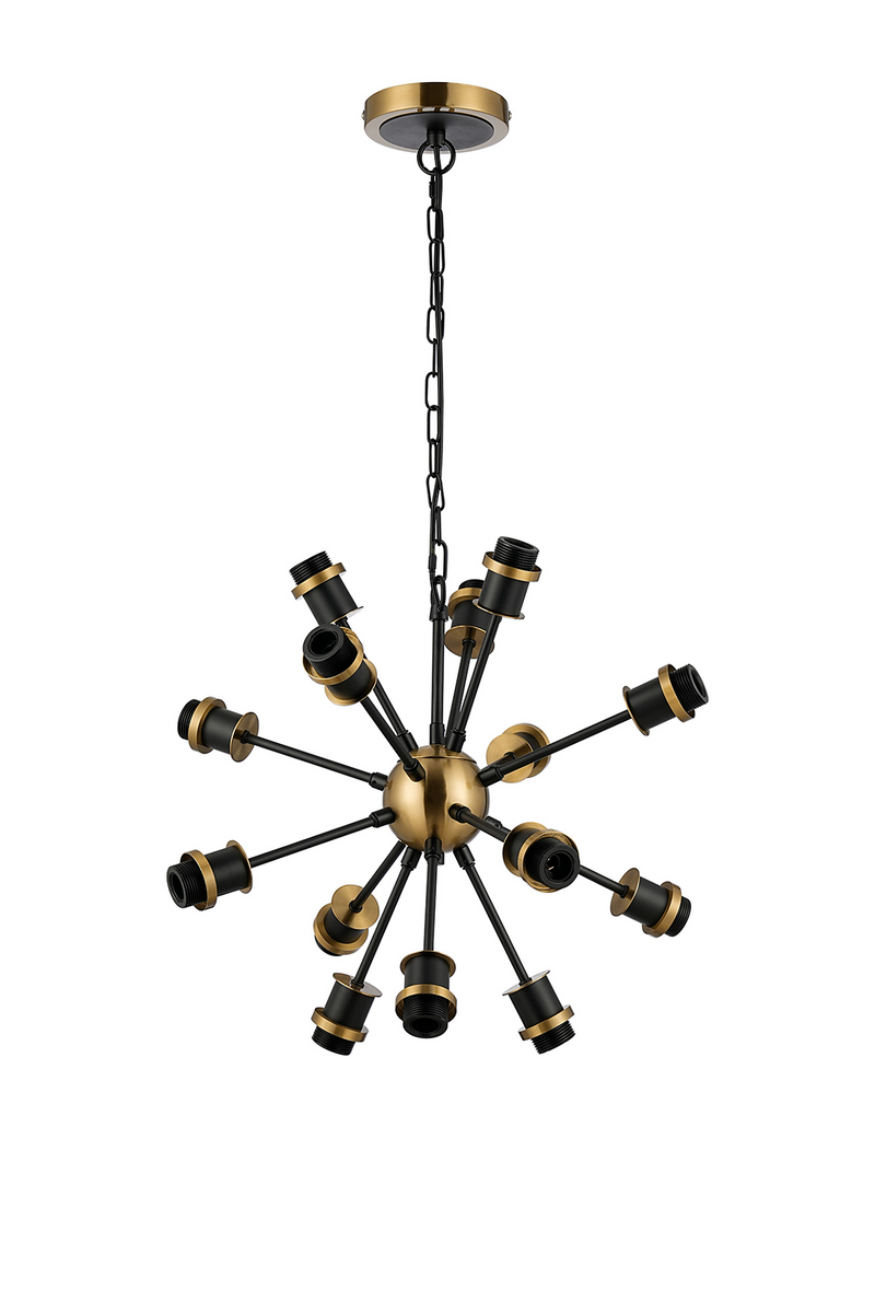 Load image into Gallery viewer, C-Lighting Clay Pendant Frame Only, 14 Light E14, Brass / Satin Black - 52027
