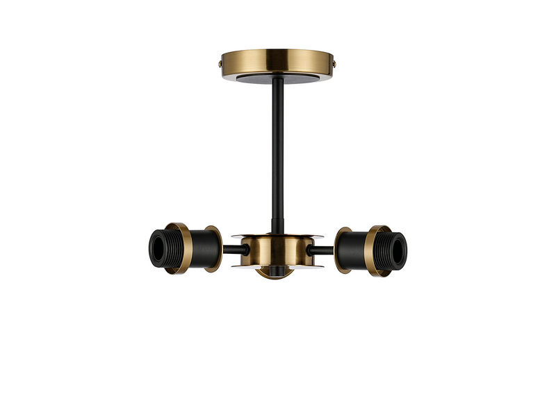 Load image into Gallery viewer, C-Lighting Clay Semi Ceiling Frame Only, 3 Light E14, Brass / Satin Black - 52028
